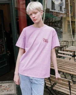 DISCO ONLY 'Business As Usual' Vintage Washed Tee - Pink