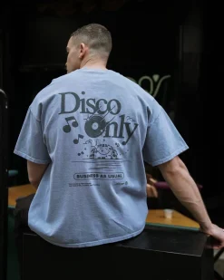 DISCO ONLY 'Business As Usual' Vintage Washed Tee - Blue