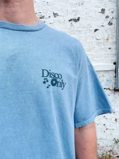 DISCO ONLY 'Business As Usual' Vintage Washed Tee - Blue