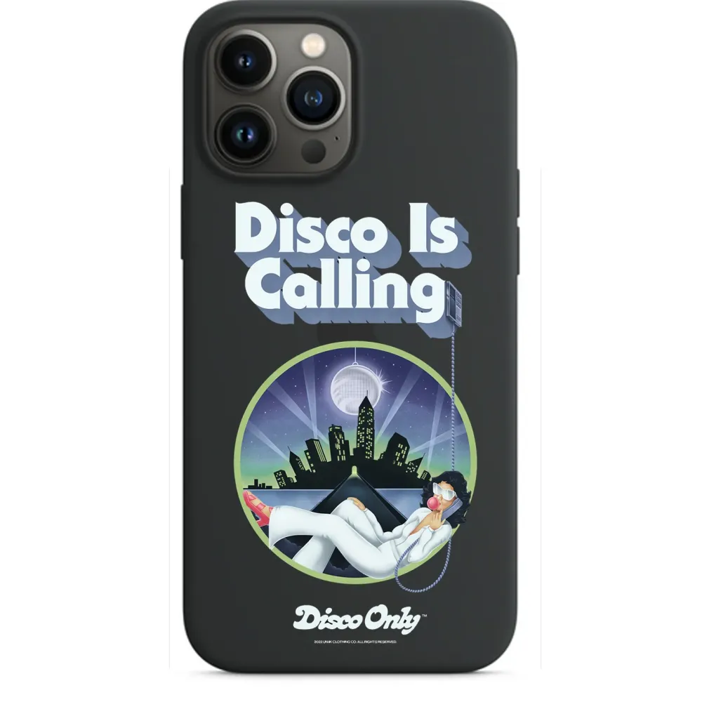 DISCO ONLY 'Disco Is Calling' Phone Case - Black