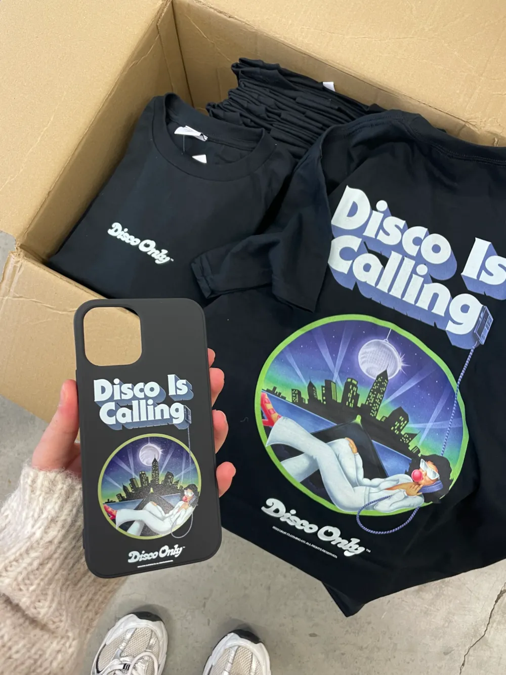 DISCO ONLY 'Disco Is Calling' Phone Case - Black