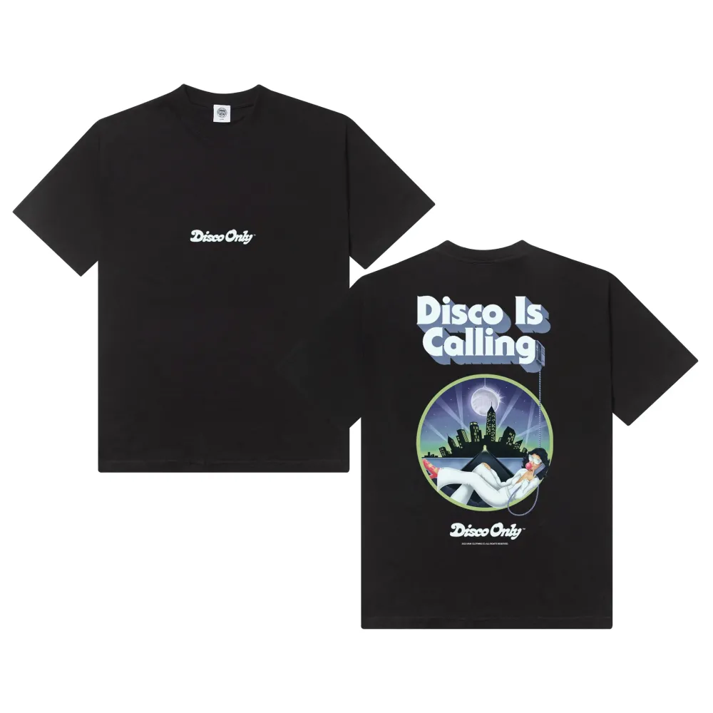 DISCO ONLY 'Disco Is Calling' Tee - Black