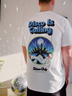 DISCO ONLY 'Disco Is Calling' Tee - White
