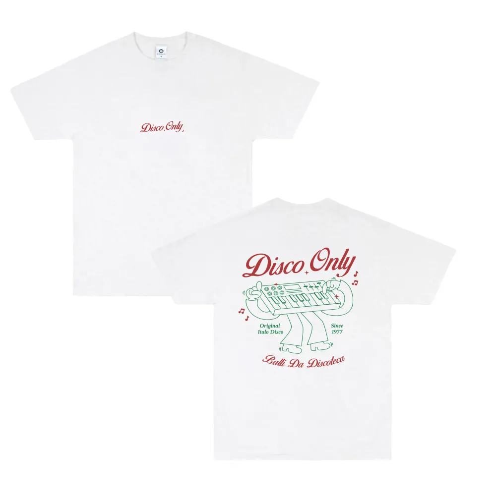 DISCO ONLY 'Italo Disco' Tee - White