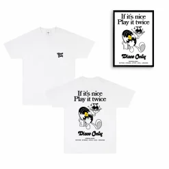 Discounted Bundles DISCO ONLY 'Play It Twice V2' Tee & Print Bundle - White