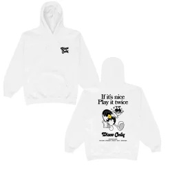 DISCO ONLY 'Play It Twice V2' Hoodie - White