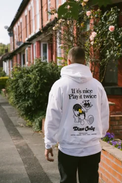 DISCO ONLY 'Play It Twice V2' Hoodie - White