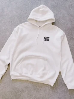 DISCO ONLY 'Play It Twice V2' Hoodie - White