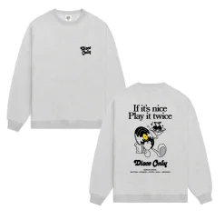 DISCO ONLY 'Play It Twice V2' Sweater - Grey