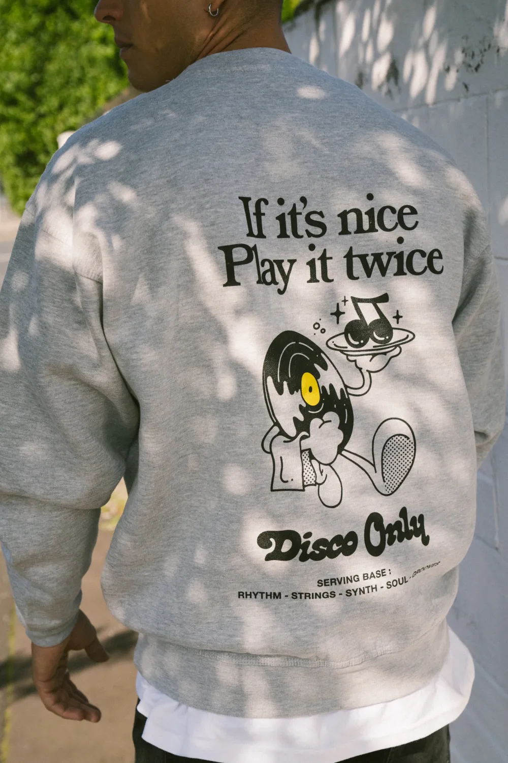 DISCO ONLY 'Play It Twice V2' Sweater - Grey