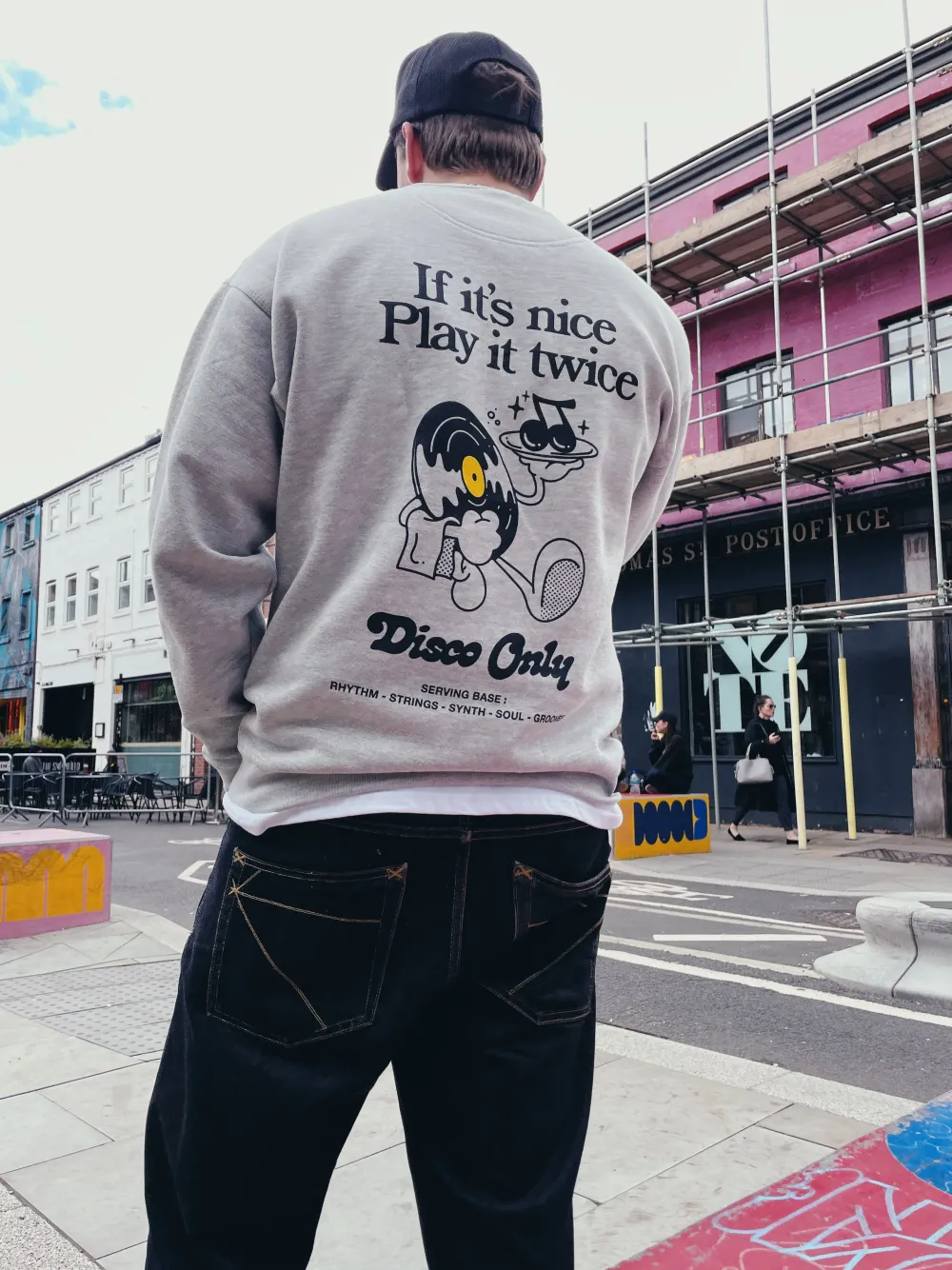 DISCO ONLY 'Play It Twice V2' Sweater - Grey