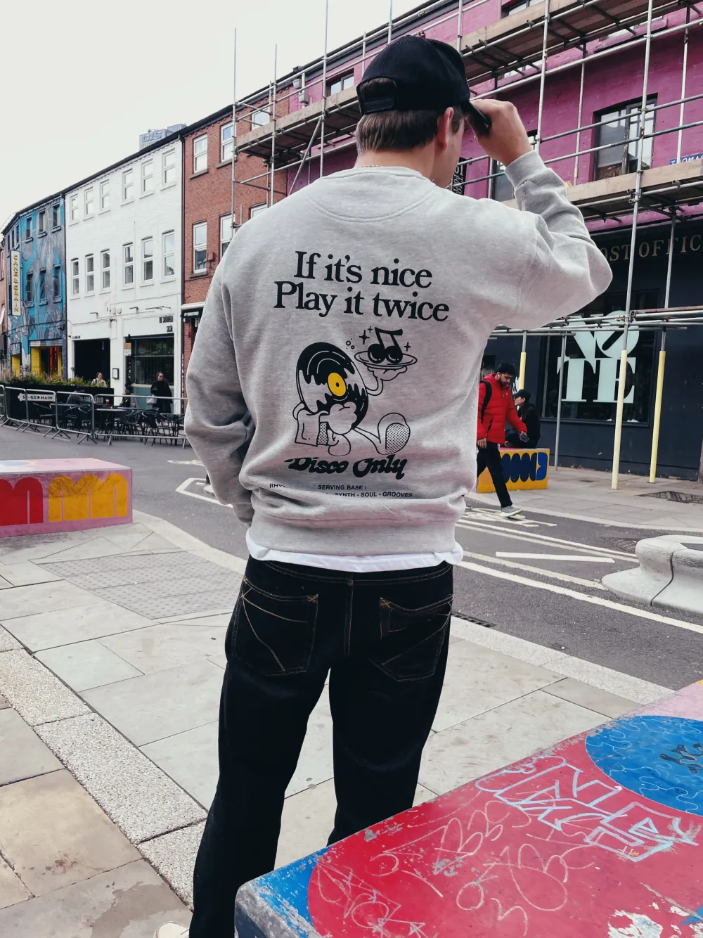 DISCO ONLY 'Play It Twice V2' Sweater - Grey