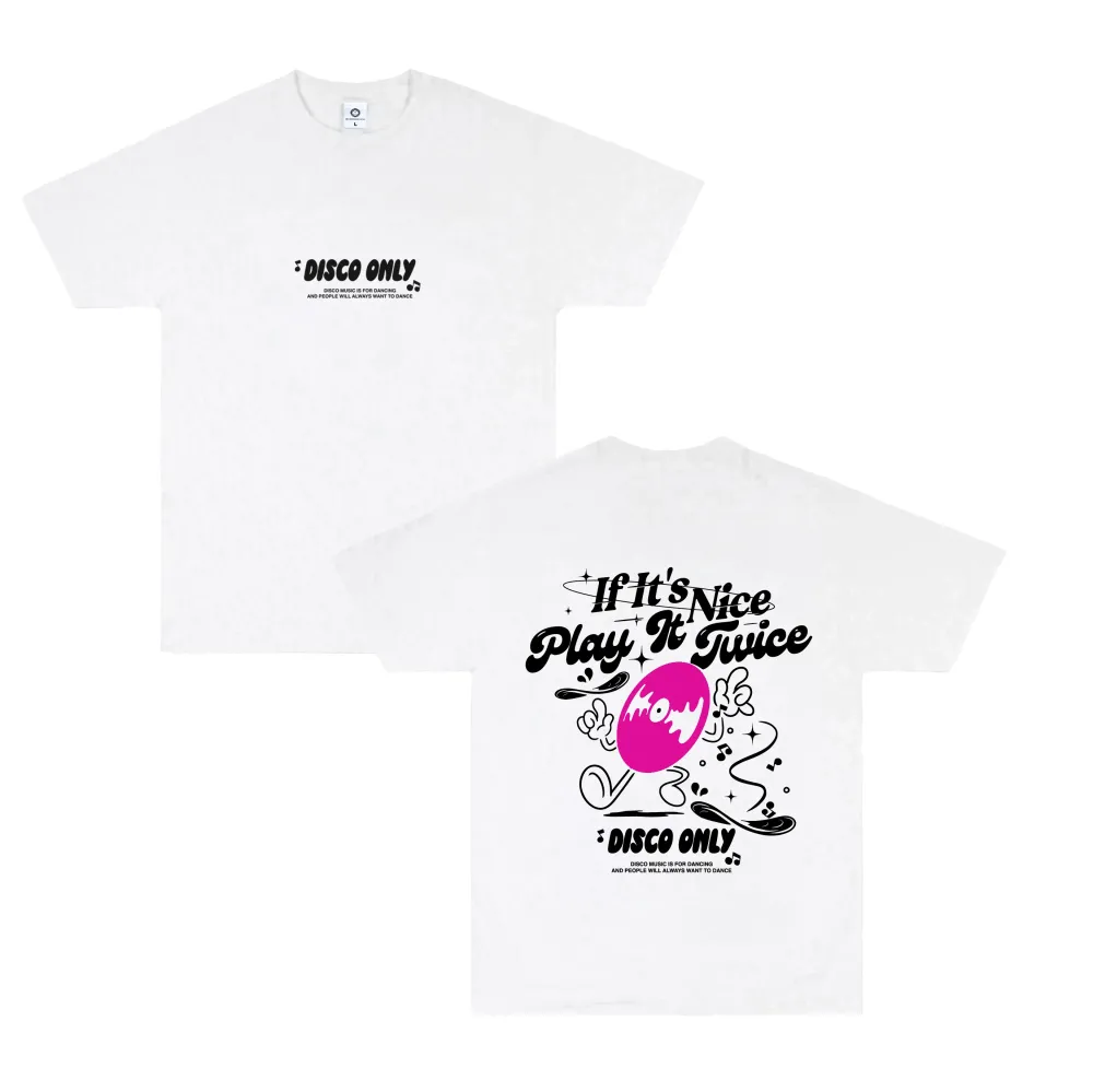 DISCO ONLY 'Play It Twice V5' Tee - White