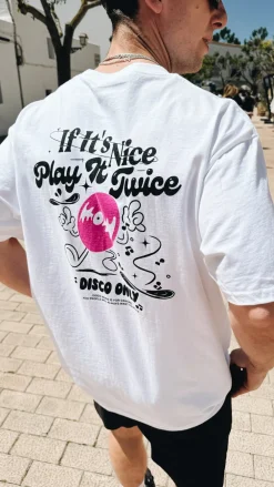 DISCO ONLY 'Play It Twice V5' Tee - White