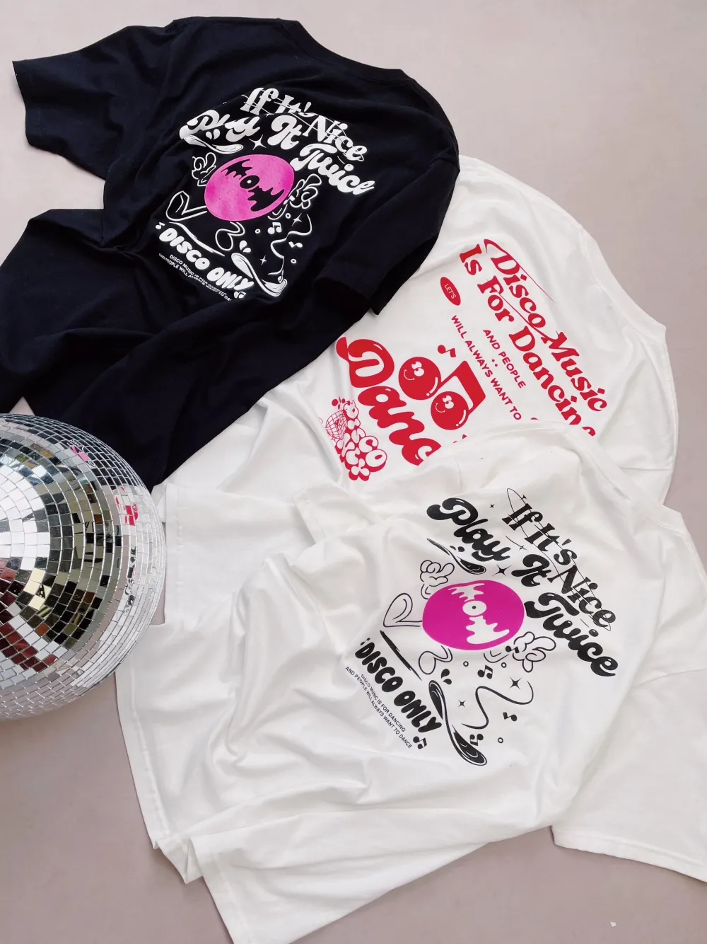 DISCO ONLY 'Play It Twice V5' Tee - White