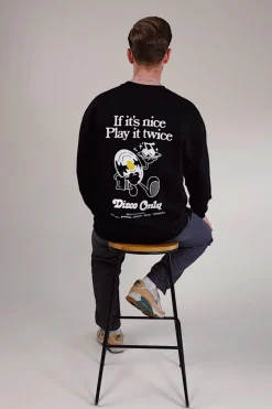 DISCO ONLY 'Play It Twice V2' Sweater - Black