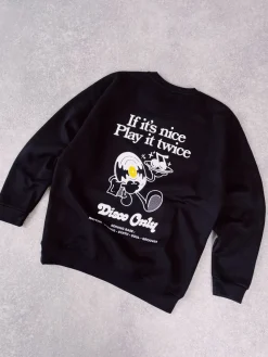 DISCO ONLY 'Play It Twice V2' Sweater - Black