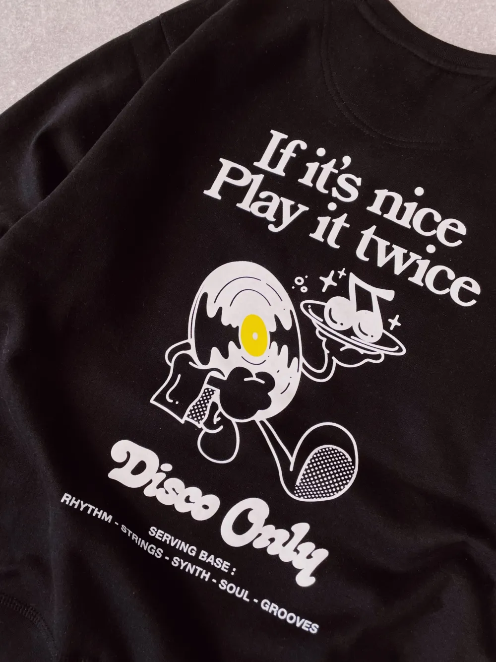 DISCO ONLY 'Play It Twice V2' Sweater - Black