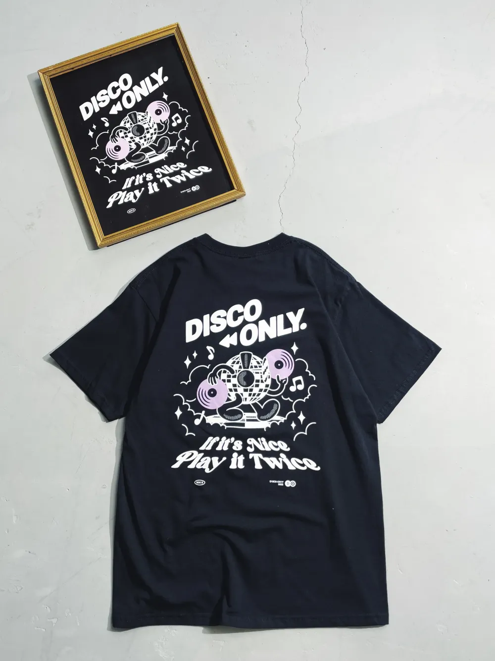 Discounted Bundles DISCO ONLY 'Play It Twice V4' Tee & Print Bundle - Black