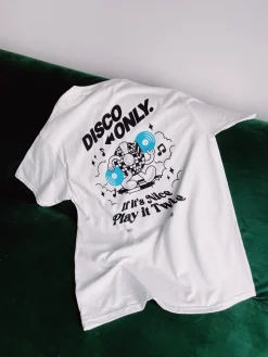 DISCO ONLY 'Play It Twice V4' Tee - White