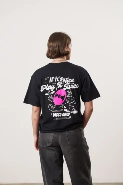 DISCO ONLY 'Play It Twice V5' Tee - Black