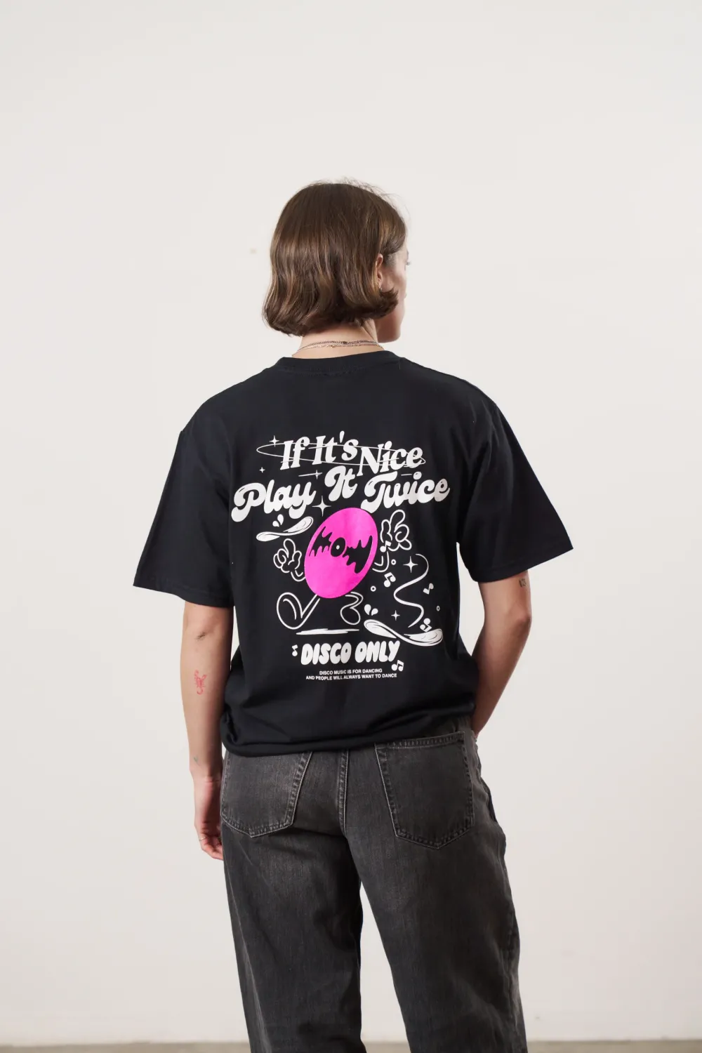 DISCO ONLY 'Play It Twice V5' Tee - Black