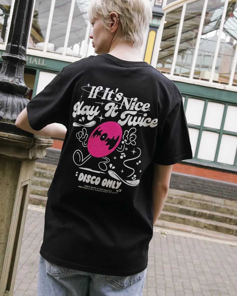 DISCO ONLY 'Play It Twice V5' Tee - Black