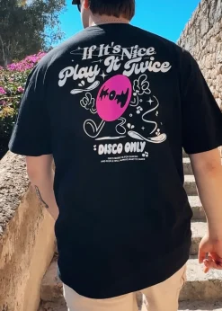 DISCO ONLY 'Play It Twice V5' Tee - Black