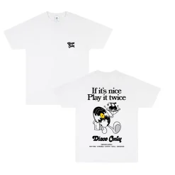 DISCO ONLY 'Play it Twice V2' Tee - White
