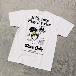 DISCO ONLY 'Play it Twice V2' Tee - White