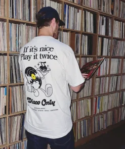 DISCO ONLY 'Play it Twice V2' Tee - White