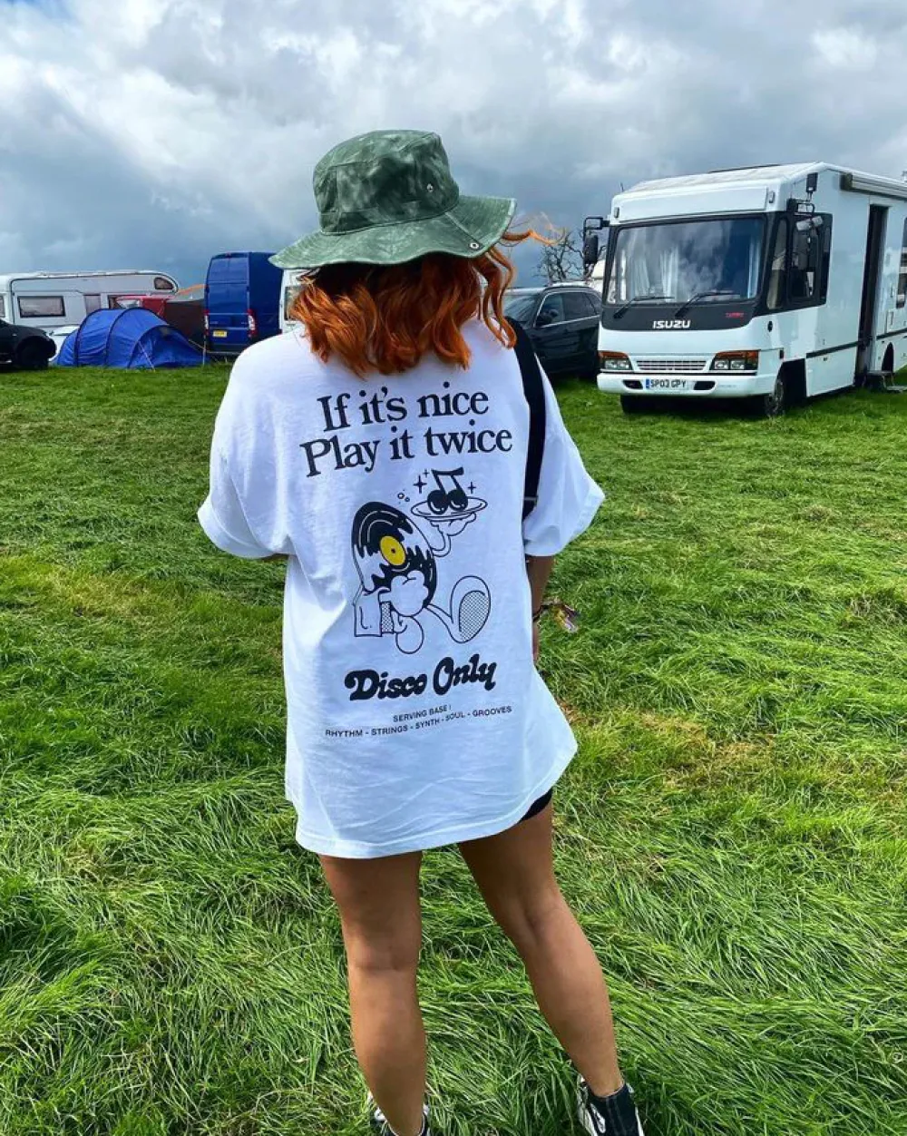 DISCO ONLY 'Play it Twice V2' Tee - White