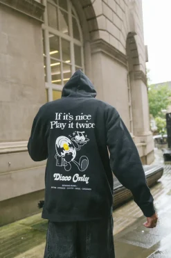 DISCO ONLY 'Play It Twice V2' Hoodie - Black