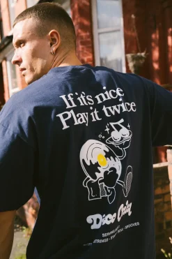 DISCO ONLY 'Play it Twice V2' Tee - Navy
