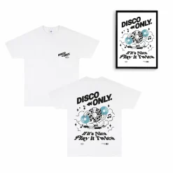 Discounted Bundles DISCO ONLY 'Play It Twice V4' Tee & Print Bundle - White