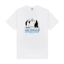 DISCO ONLY 'We Dance Together' Front Print Tee - White