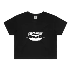 DISCO ONLY WMNS 'Mr Phomer' Cropped Tee - Black