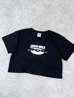 DISCO ONLY WMNS 'Mr Phomer' Cropped Tee - Black