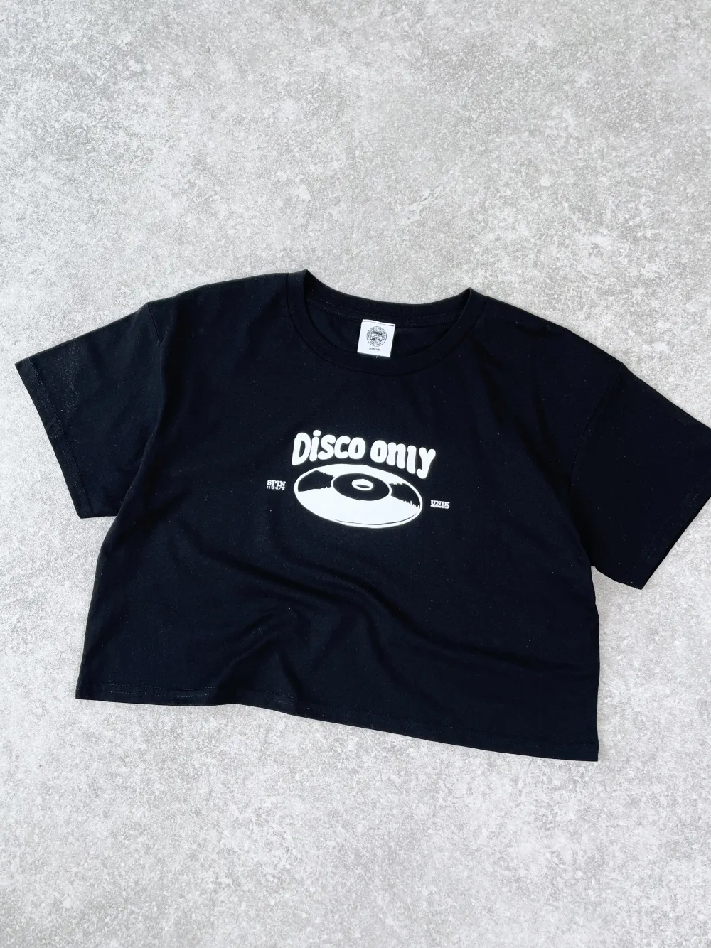 DISCO ONLY WMNS 'Mr Phomer' Cropped Tee - Black