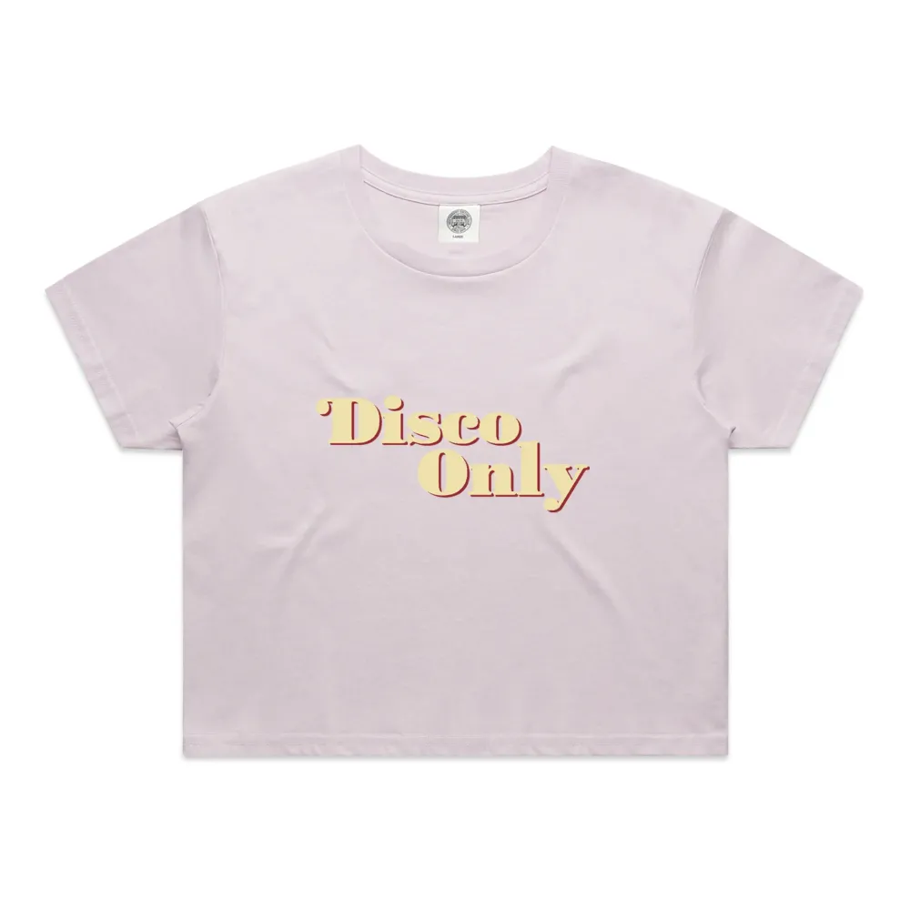 DISCO ONLY WMNS '70s' Cropped Tee - Orchid