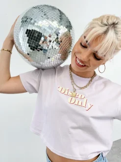 DISCO ONLY WMNS '70s' Cropped Tee - Orchid
