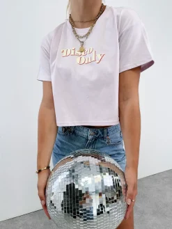 DISCO ONLY WMNS '70s' Cropped Tee - Orchid