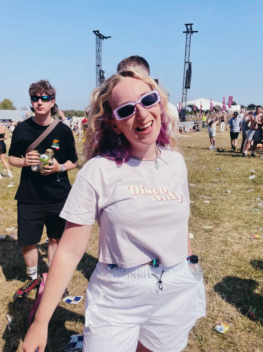 DISCO ONLY WMNS '70s' Cropped Tee - Orchid