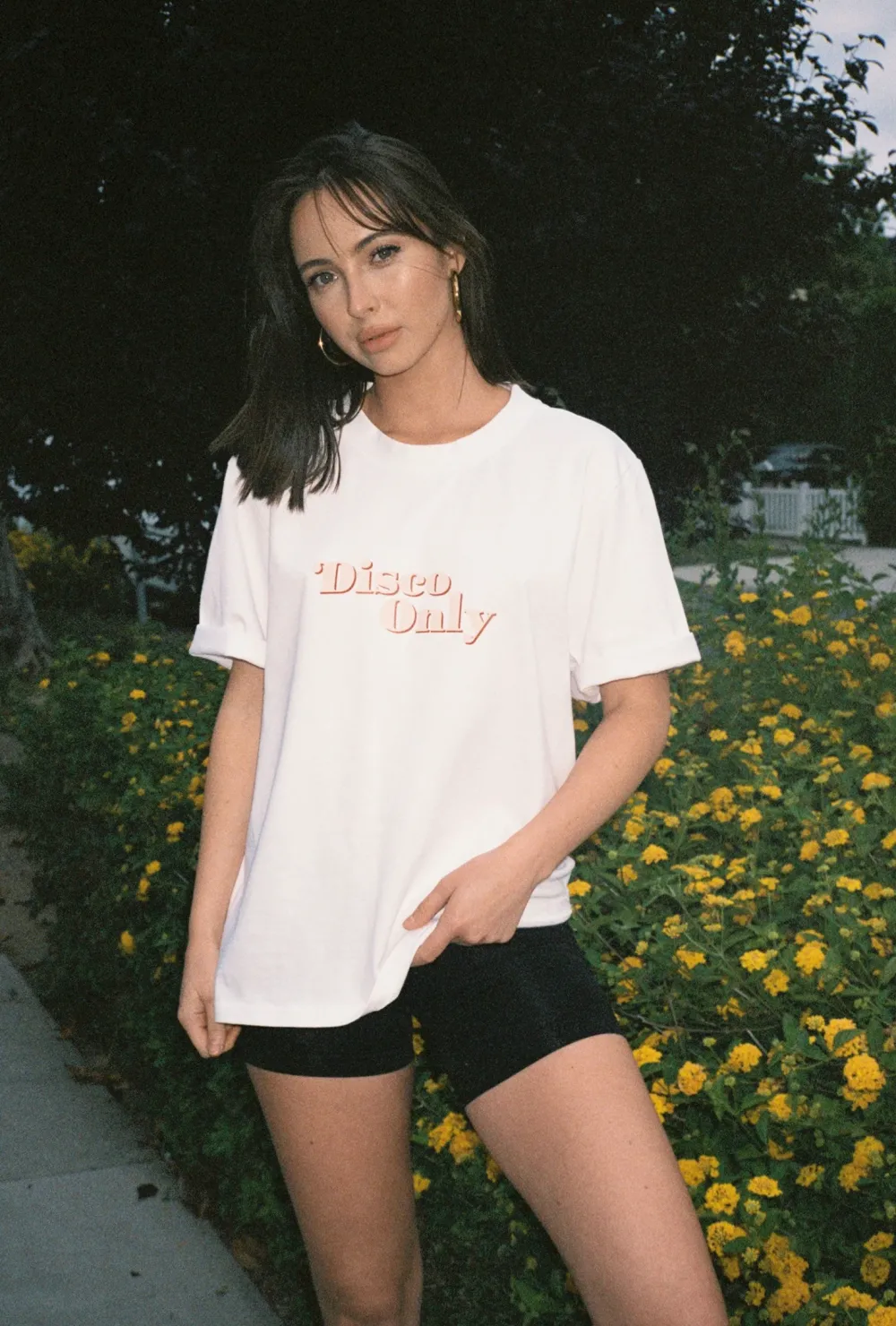 DISCO ONLY WMNS '70s' Heavy Tee - White