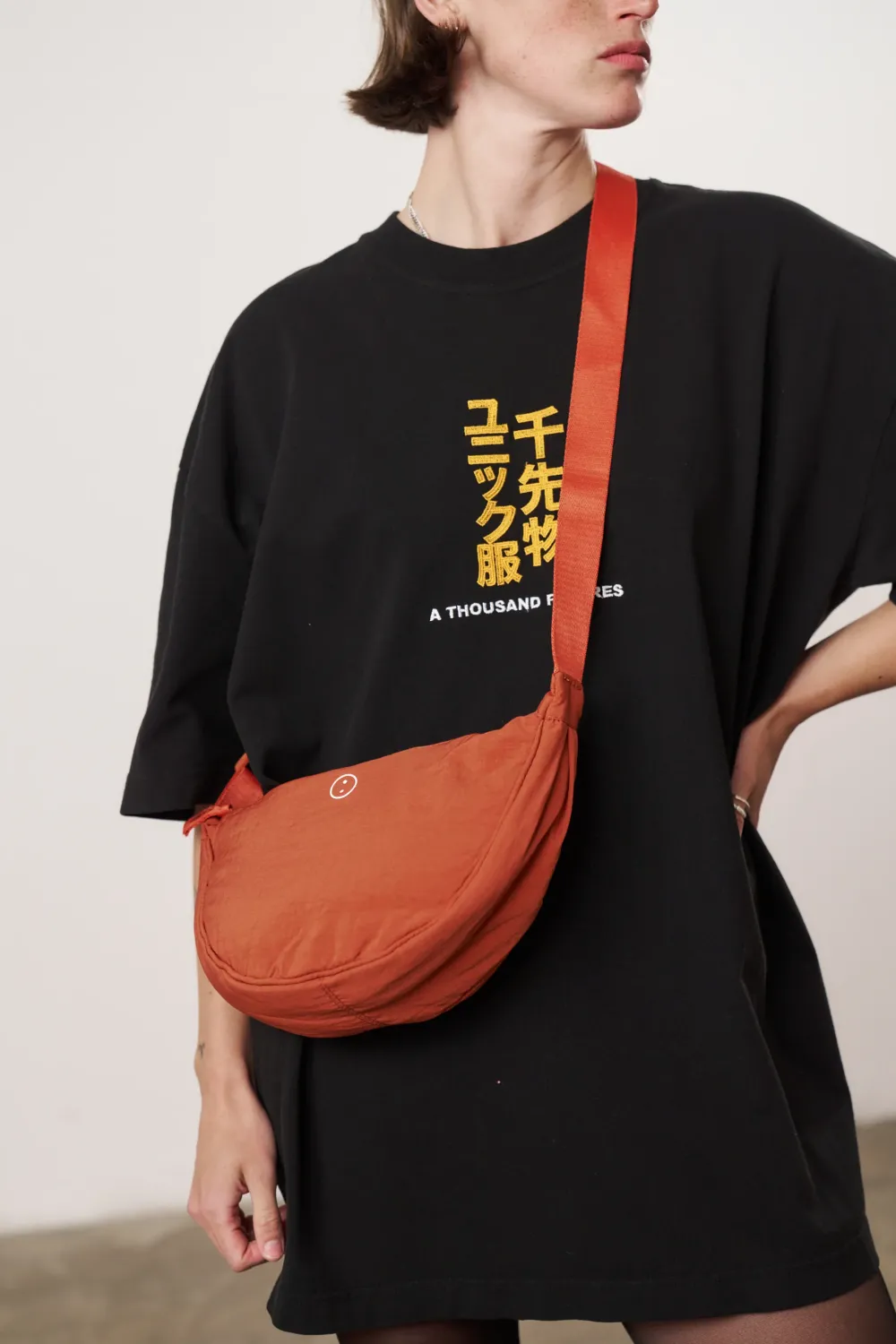 UN:IK Essentials Essentials Oxford Nylon Cross Body Bag - Orange