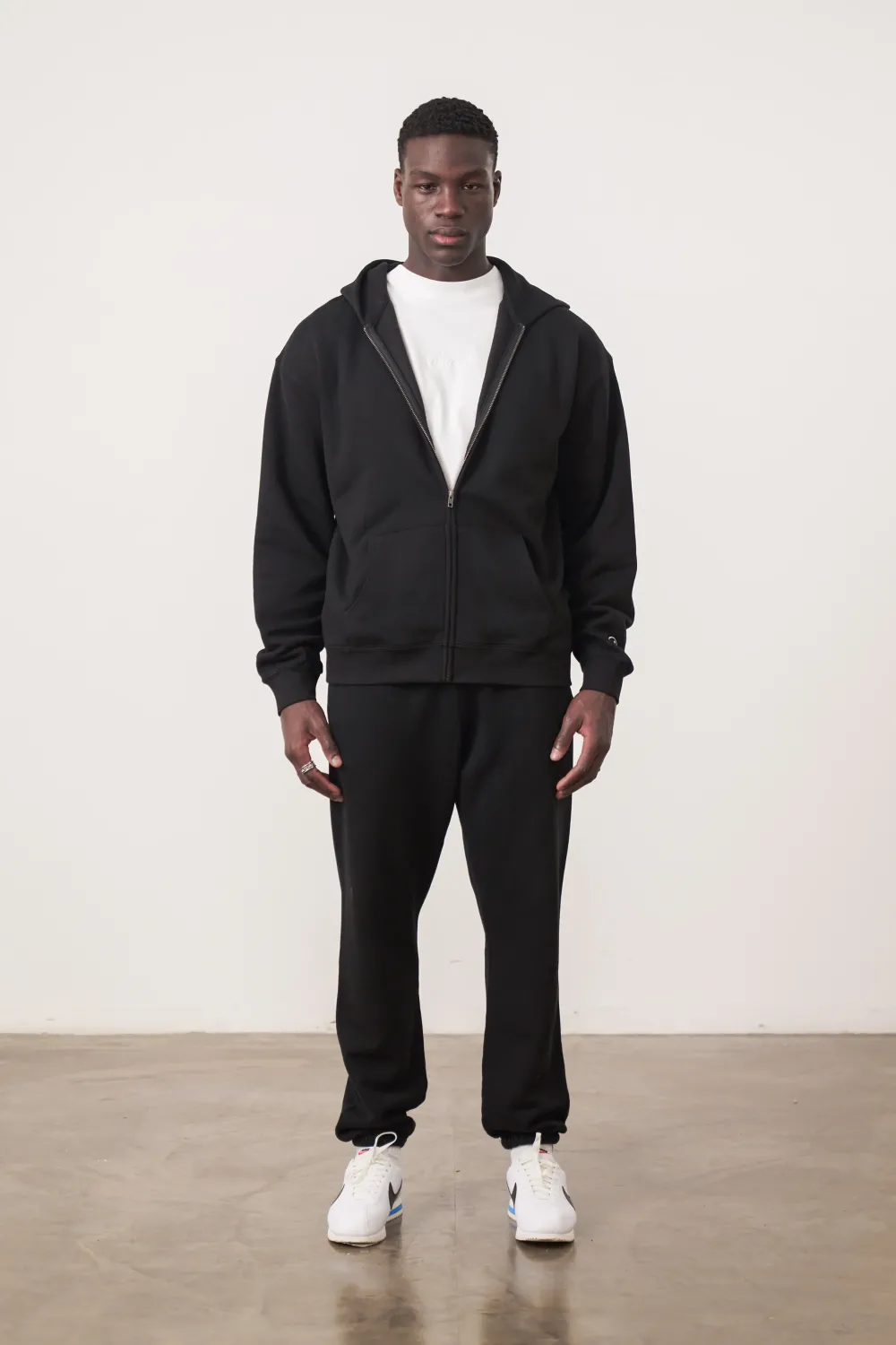 UN:IK Essentials Essentials Premium Zip Up Hoodie - Black