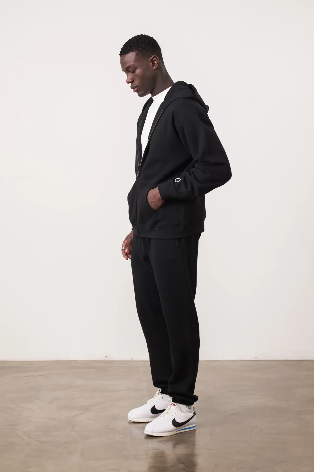 UN:IK Essentials Essentials Premium Zip Up Hoodie - Black