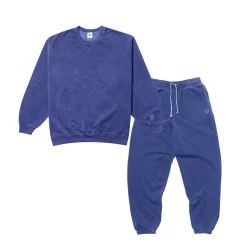 UN:IK Essentials Essentials Vintage Washed Sweater & Jogger Set - Navy