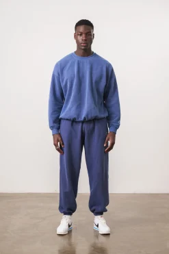UN:IK Essentials Essentials Vintage Washed Sweater & Jogger Set -  Navy