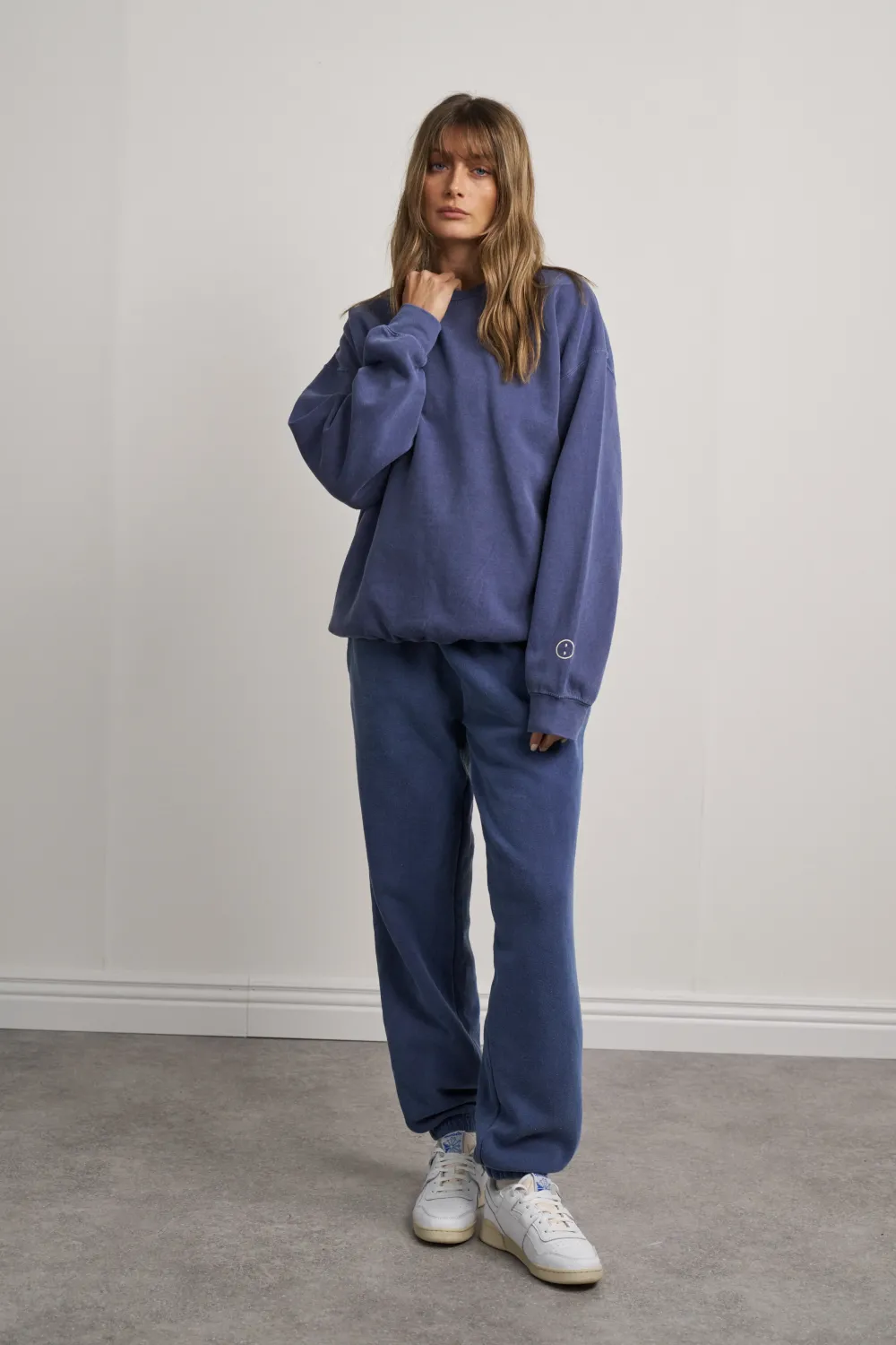 UN:IK Essentials Essentials Vintage Washed Sweater & Jogger Set -  Navy